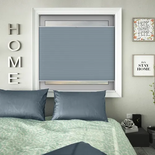 Tensioned Dovestone Blackout Sky Honeycomb Pleated Blind