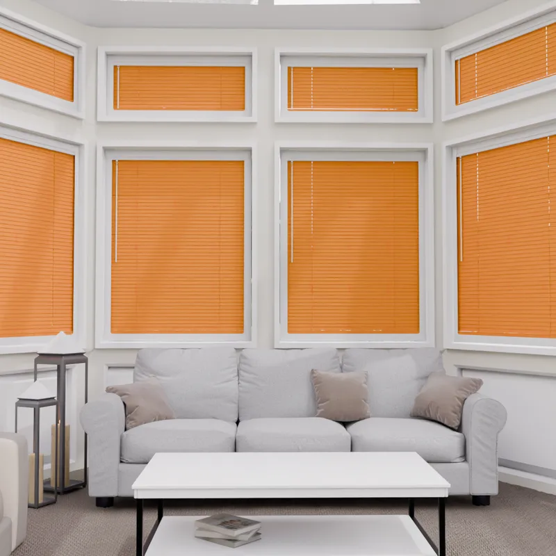 Perfect Fit No Drill Metal Blind - Orange - 25mm