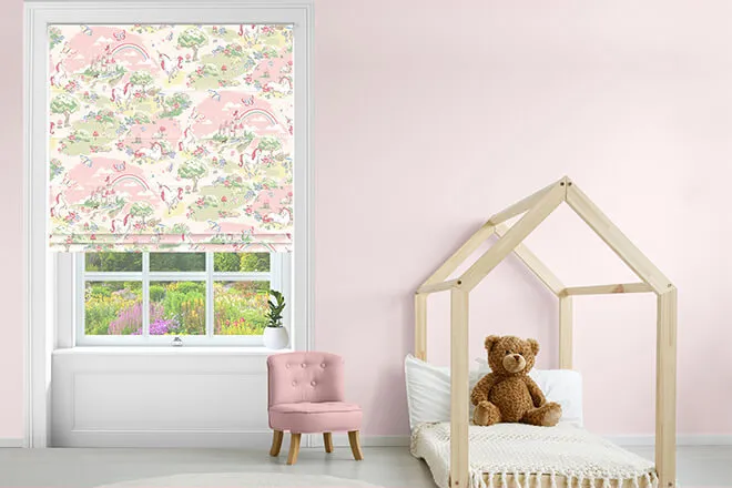 Cath Kidston Magical Scenic Pink - Designer Roman Blind