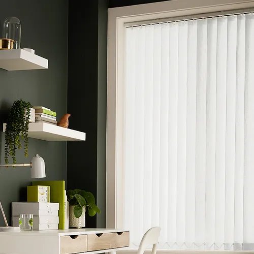 Linenweave Moonstone Light Filtering Vertical Blinds
