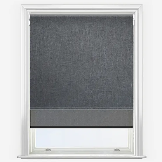 Double Roller Artivis Blackout Rock Grey & Sunvue Jet Black Double Roller Blind