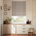 College Stripe Blue Red & Green Roman Blind