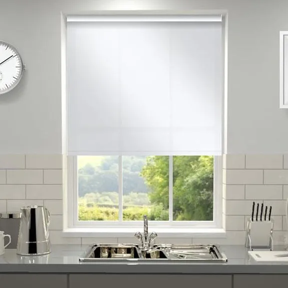 Kensington Plain Made To Measure Roller Blind Snow