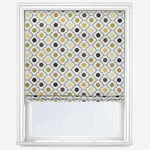 Orla Kiely Spot Flower Ditsy Yellow Multi Roman Blind