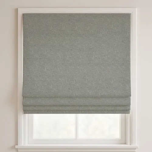 Sanibel Smoke Deluxe Roman Blinds