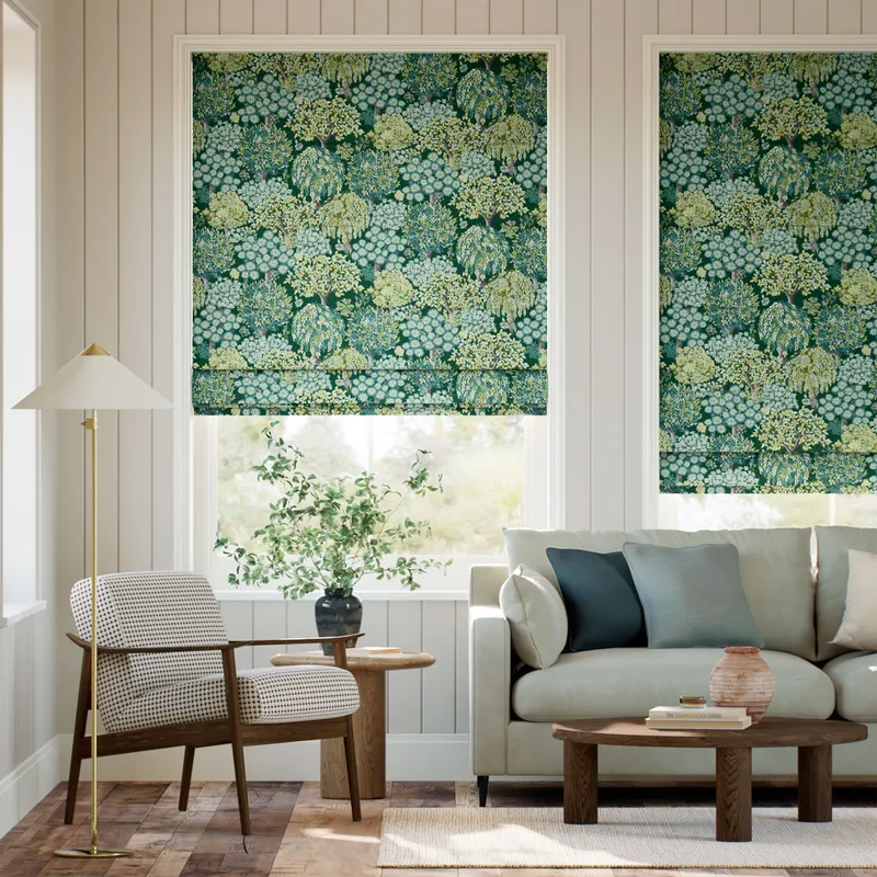 Tatton Green Olive Roman Blind