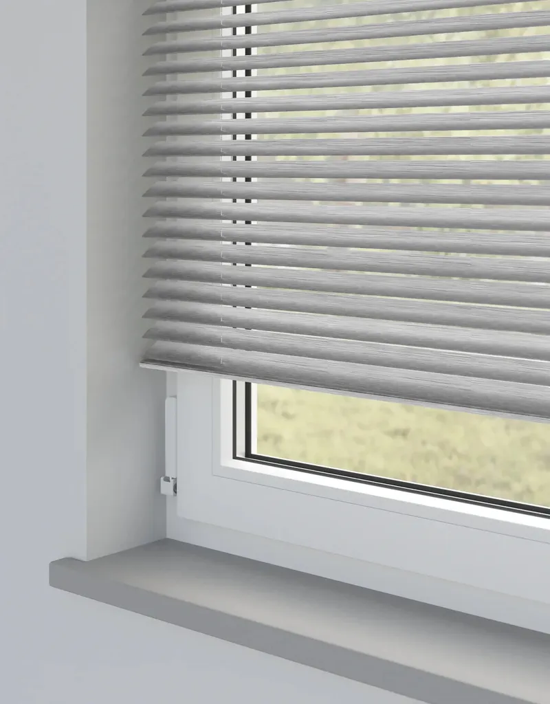 Brushed Silver Metal Venetian Blind