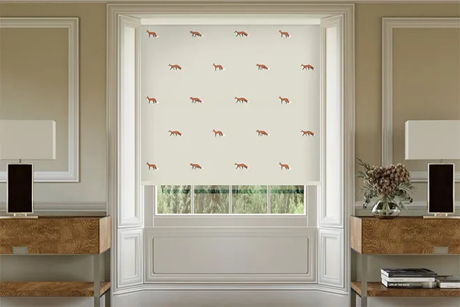 Sophie Allport Foxes Soft Linen - Designer Roller Blind