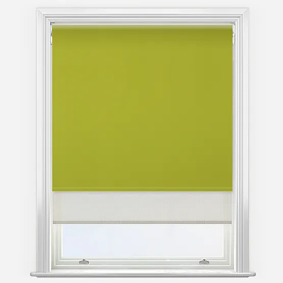 Double Roller Aqualuxe Sunvue Lime & Cream Double Roller Blind