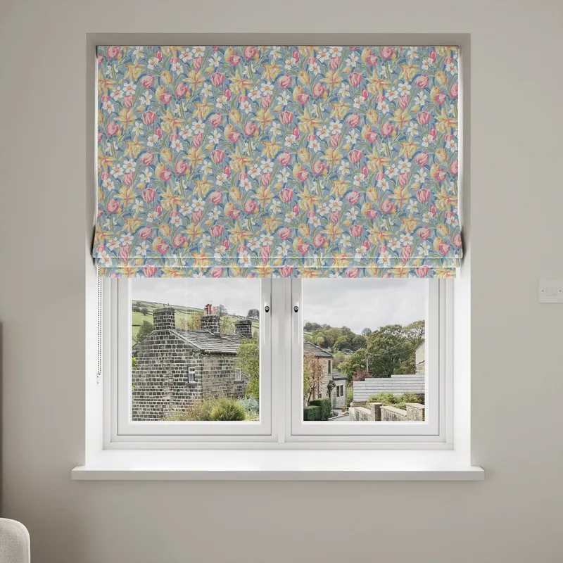 Laura Ashley Tulips China Blue Blinds Uk