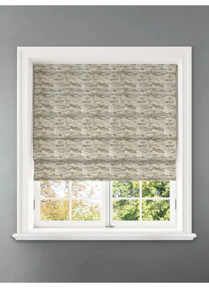 Allegany Bronze Abstract Pattern Roman Blind