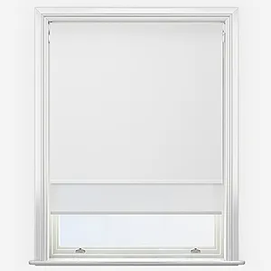 Supreme Blackout Porcelain & White Double Roller Blind