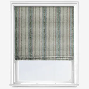 Moon Blenheim Silver Aqua Roman Blind