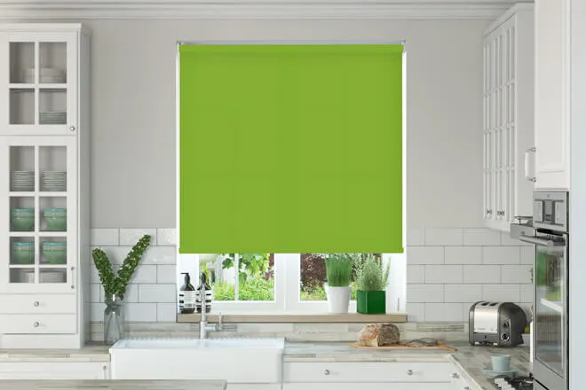 Alpha Lime - Fire Retardant Moisture Resistant Roller Blind