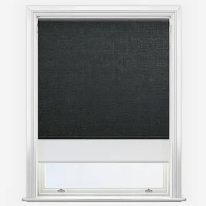 Voga Blackout Slate Grey & White Double Roller Blind