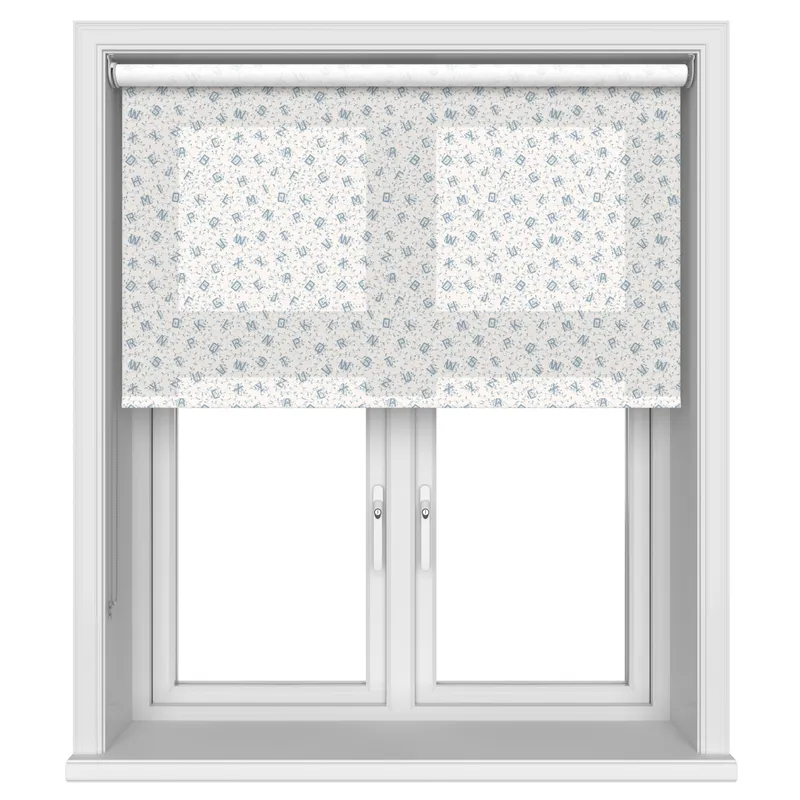 Laura Ashley A'hoy Alphabet Dark Seaspray Blinds Uk
